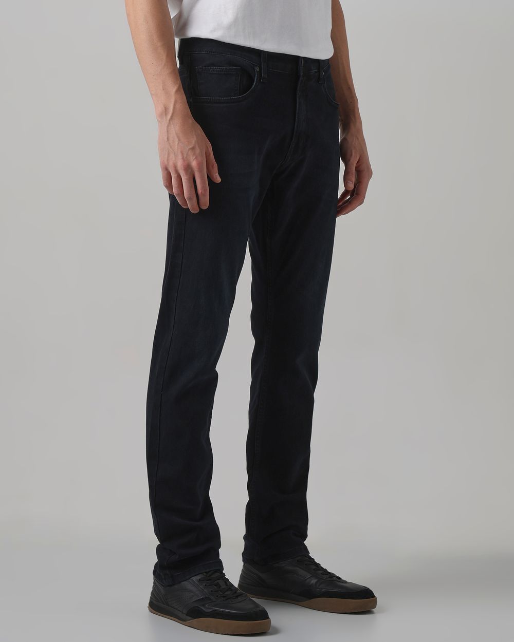Black Relaxed Straight Fit Original Stretch Jeans