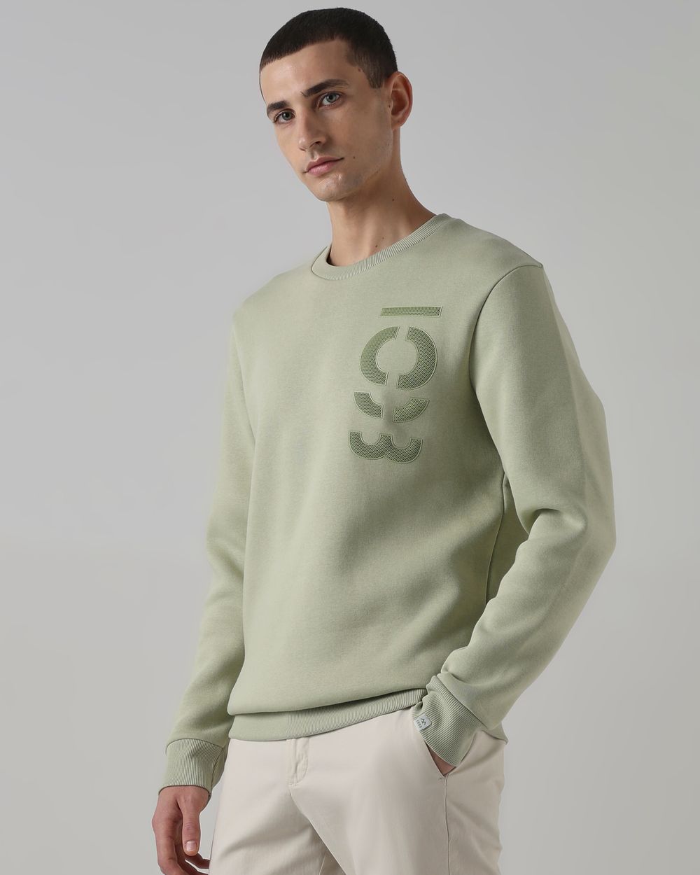 Sage 3D Graphic Slim Fit Sweatshirt