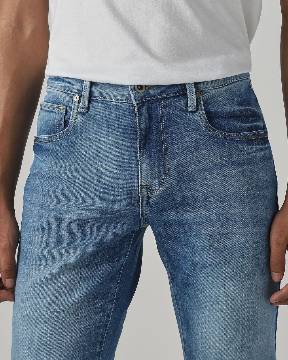 Mid Blue Super Slim Fit Original Stretch