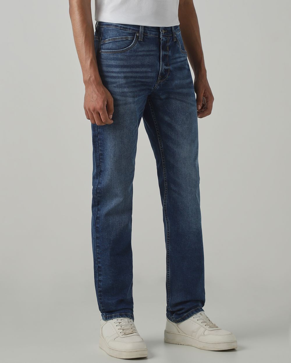 Blue Black Relaxed Straight Fit Original Stretch