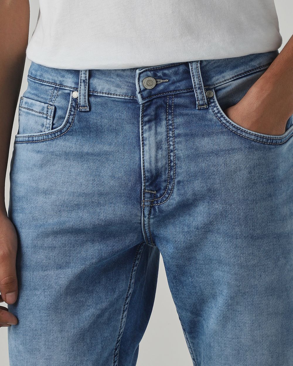 Light Blue Skinny Fit Denim Deluxe Stretch