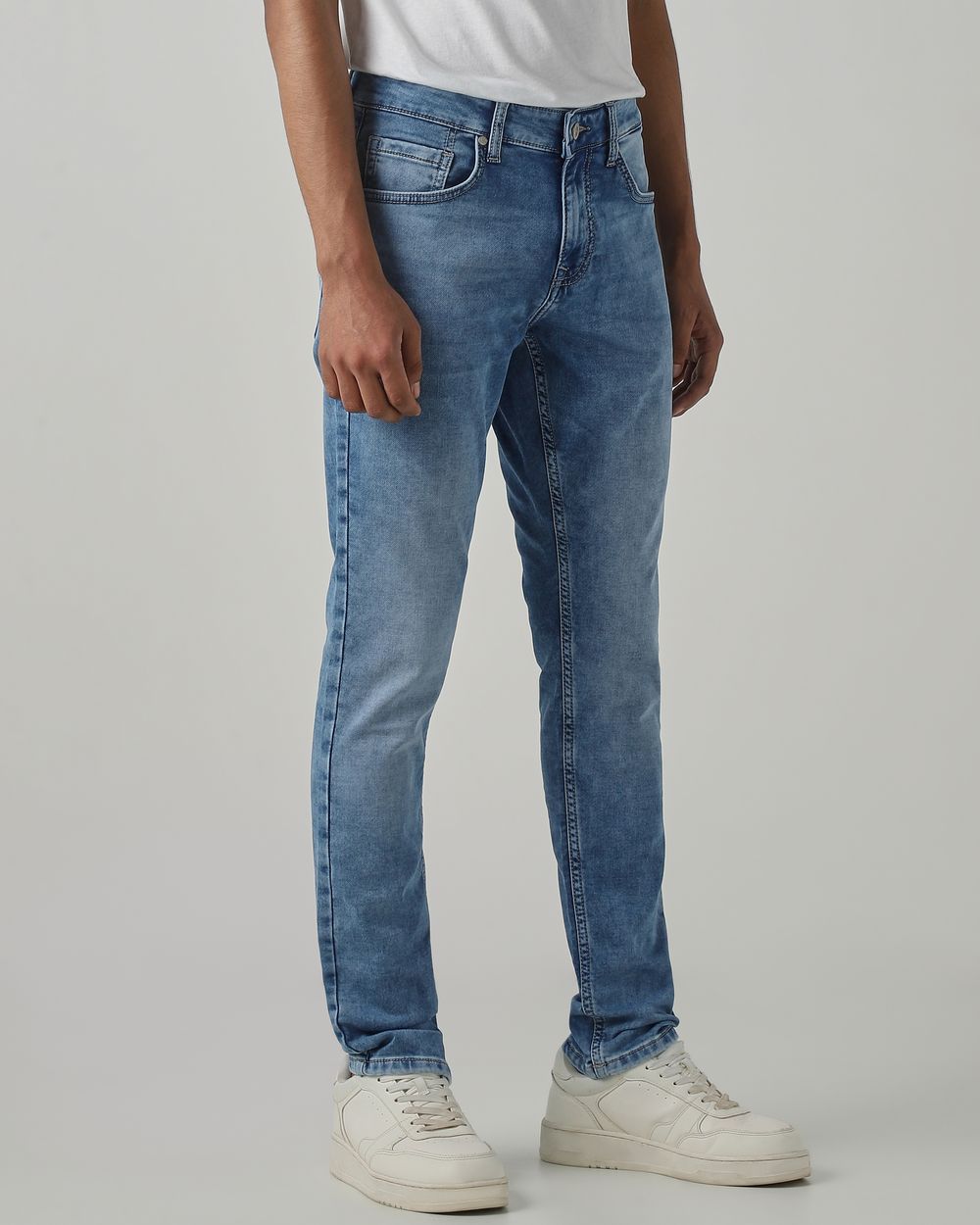 Light Blue Skinny Fit Denim Deluxe Stretch