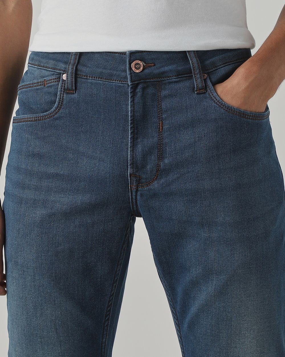 Blue Super Slim Fit Denim Deluxe Stretch
