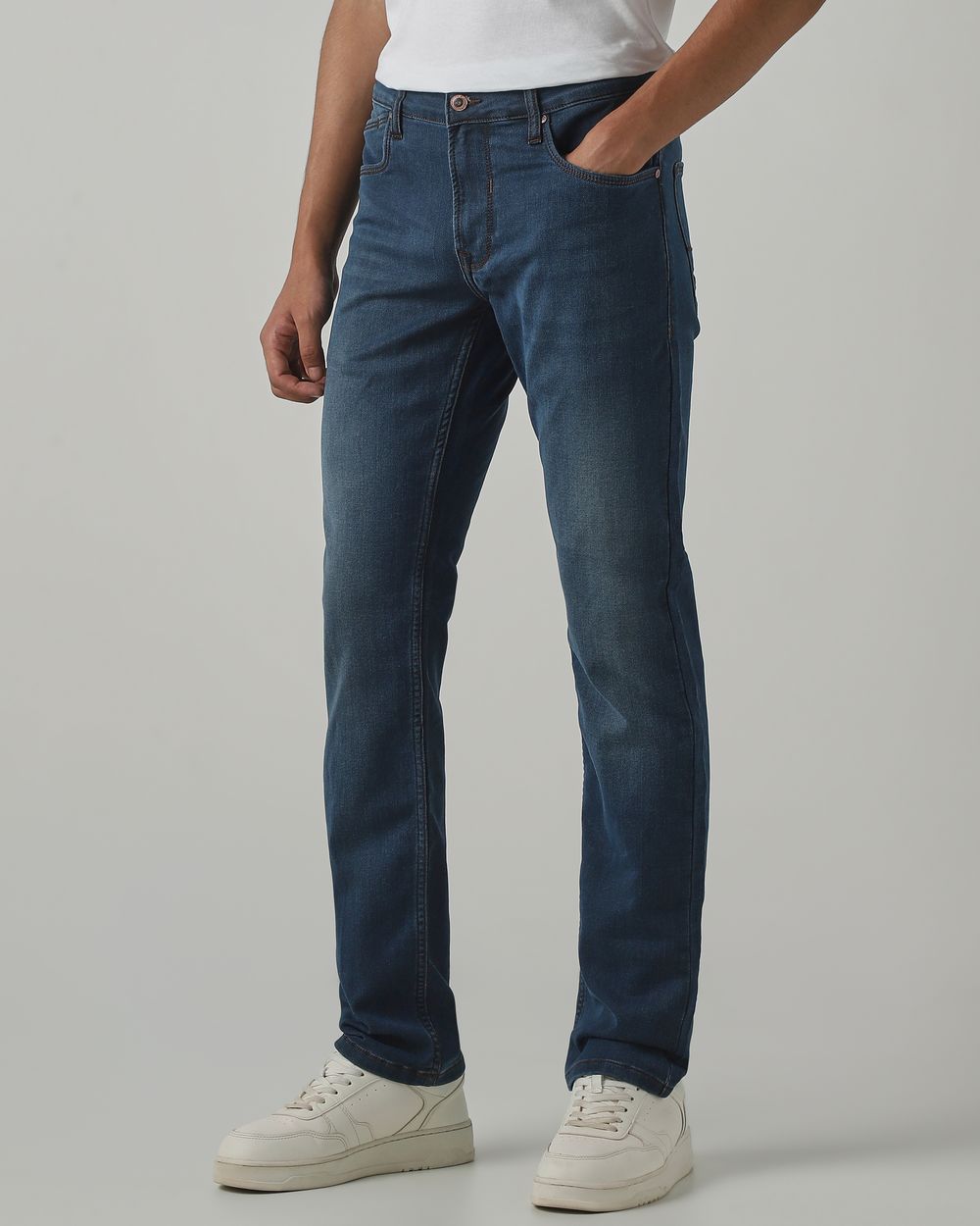 Blue Super Slim Fit Denim Deluxe Stretch