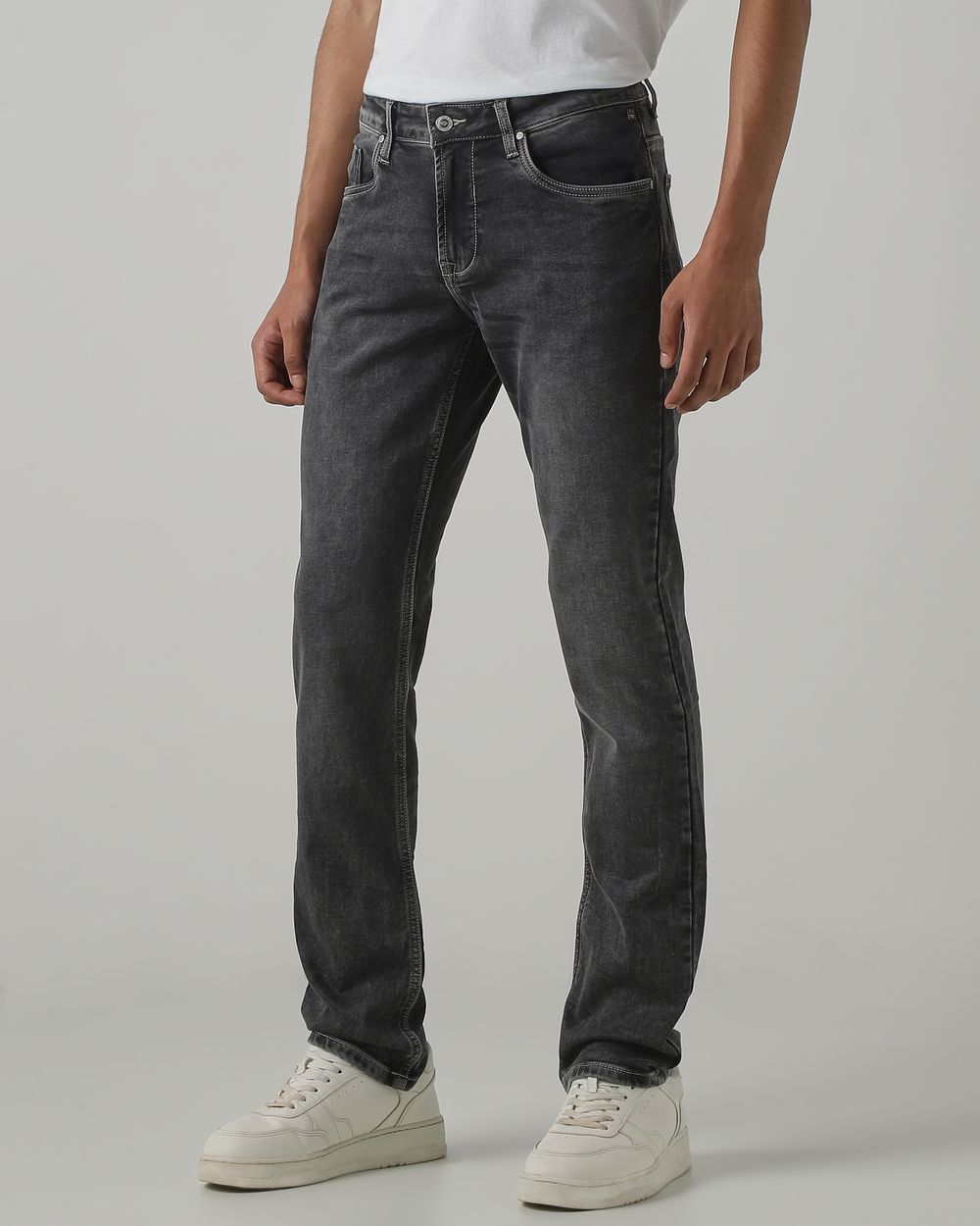 Grey Super Slim Fit Denim Deluxe Stretch