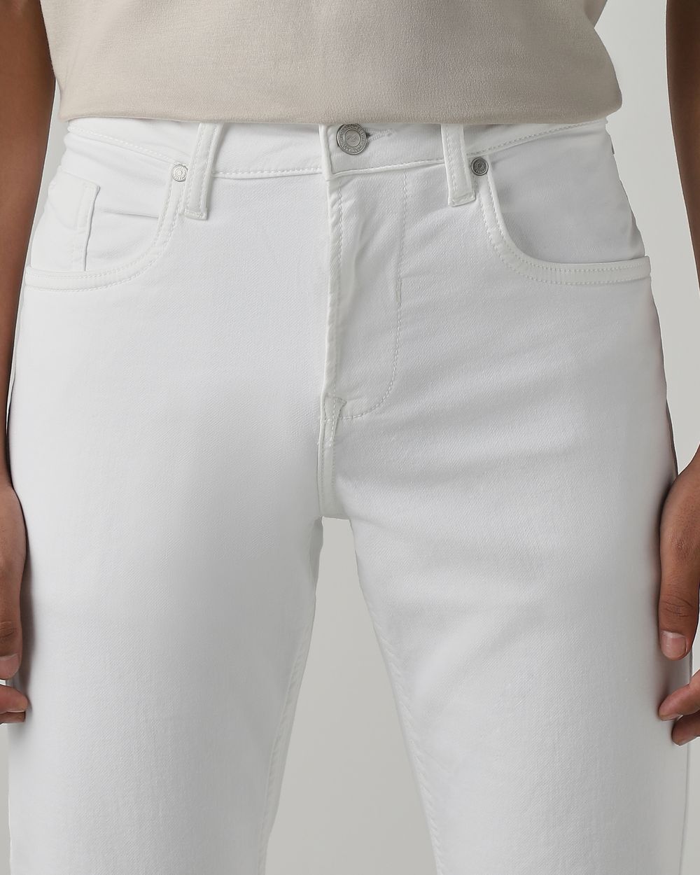 White Super Slim Fit Denim Deluxe Stretch