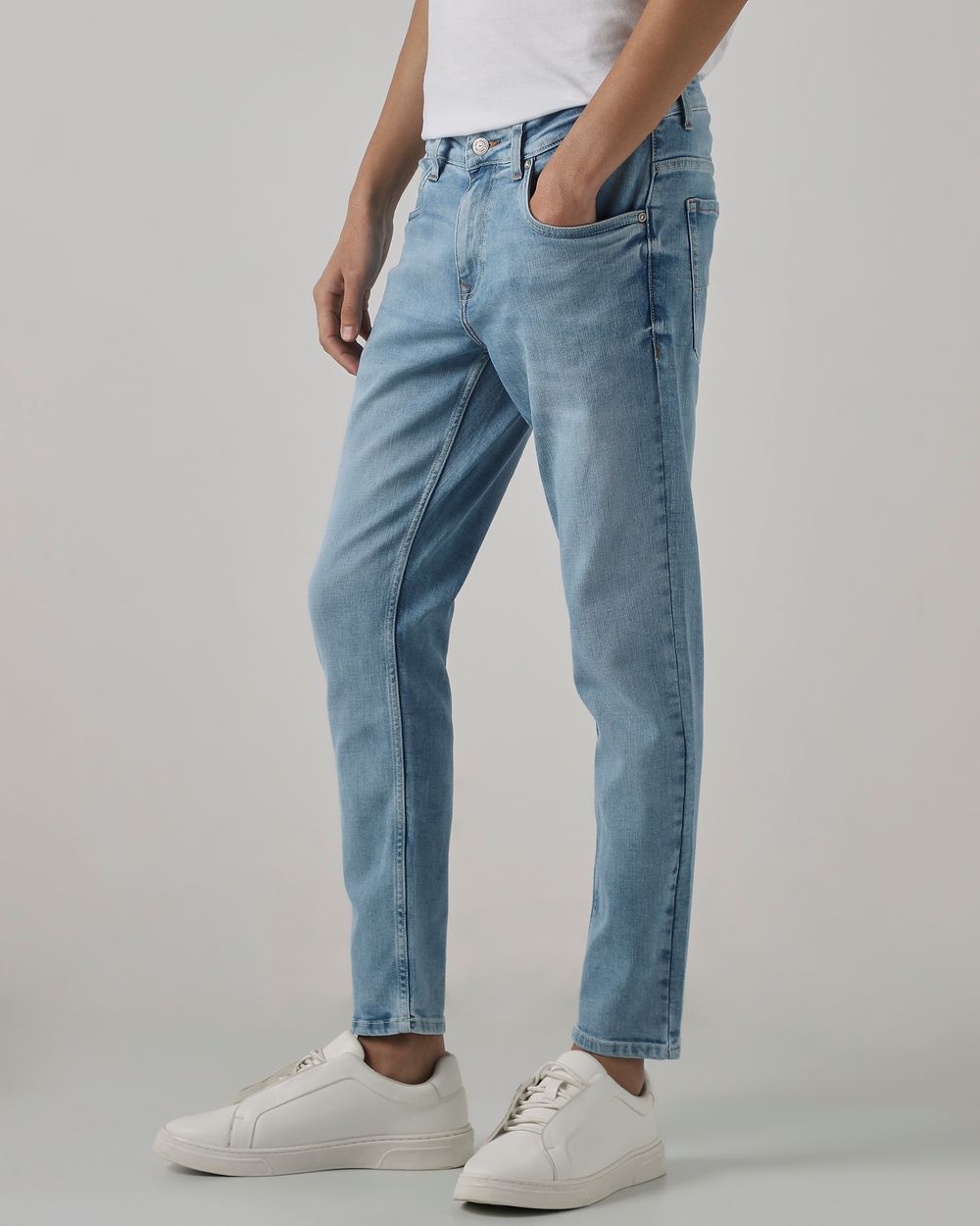 Light Blue Ankle Length Original Stretch
