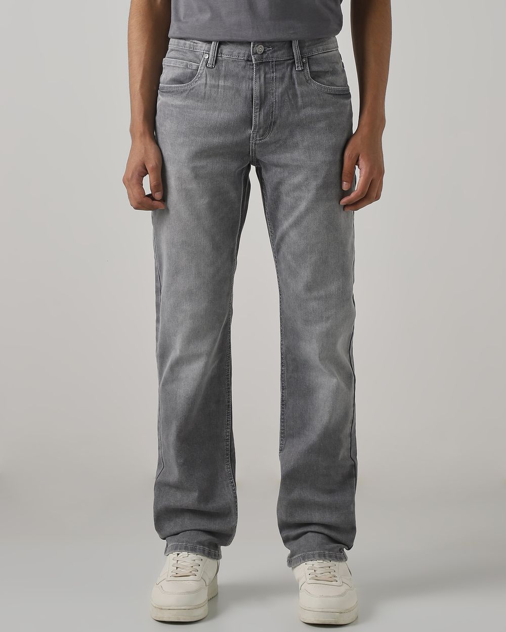 Grey Straight Fit Original Stretch