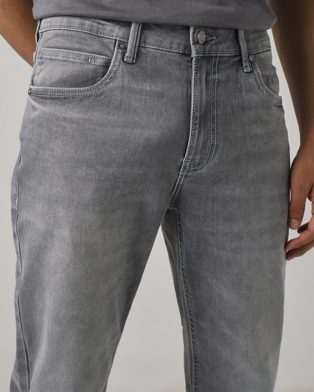 Grey Straight Fit Original Stretch