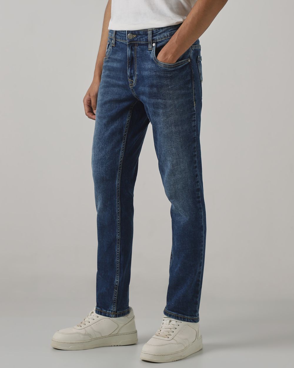 Dark Indigo Blue Ankle Length Original Stretch