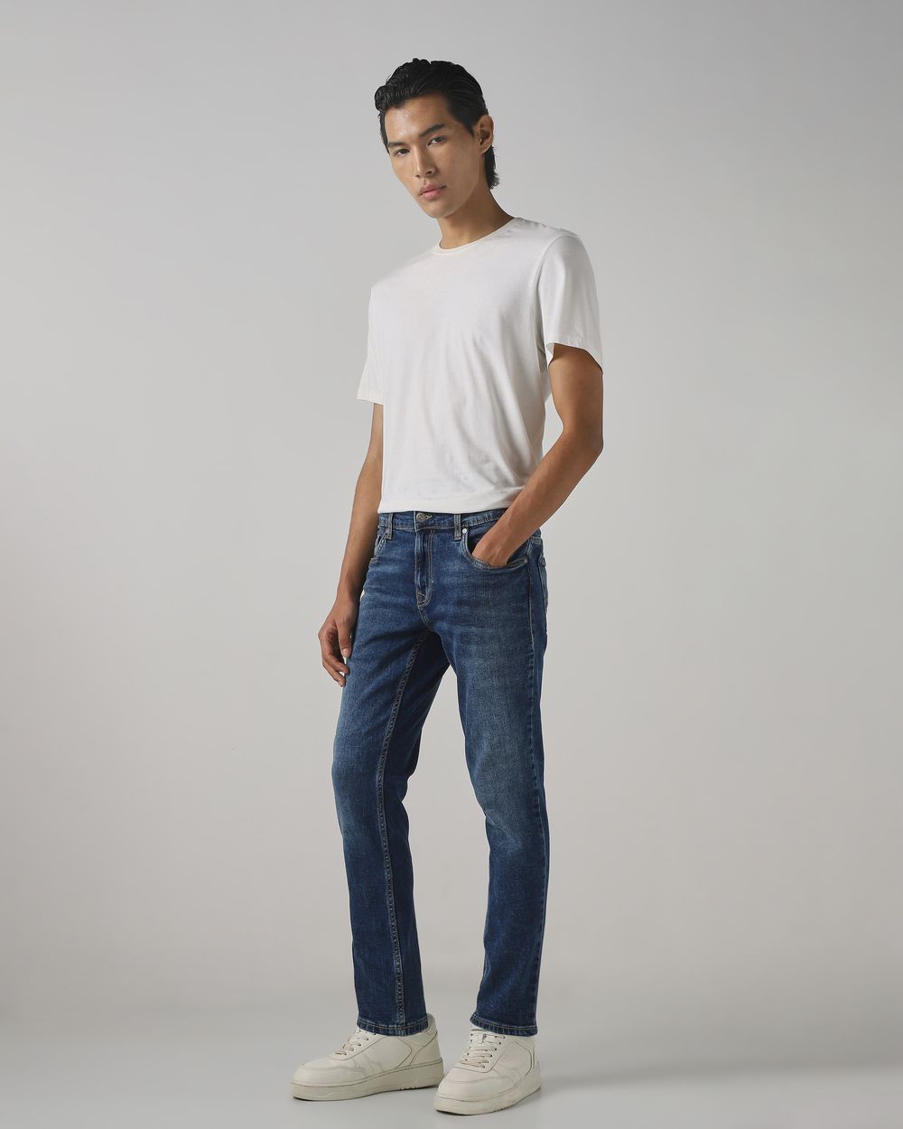 Dark Indigo Blue Ankle Length Original Stretch