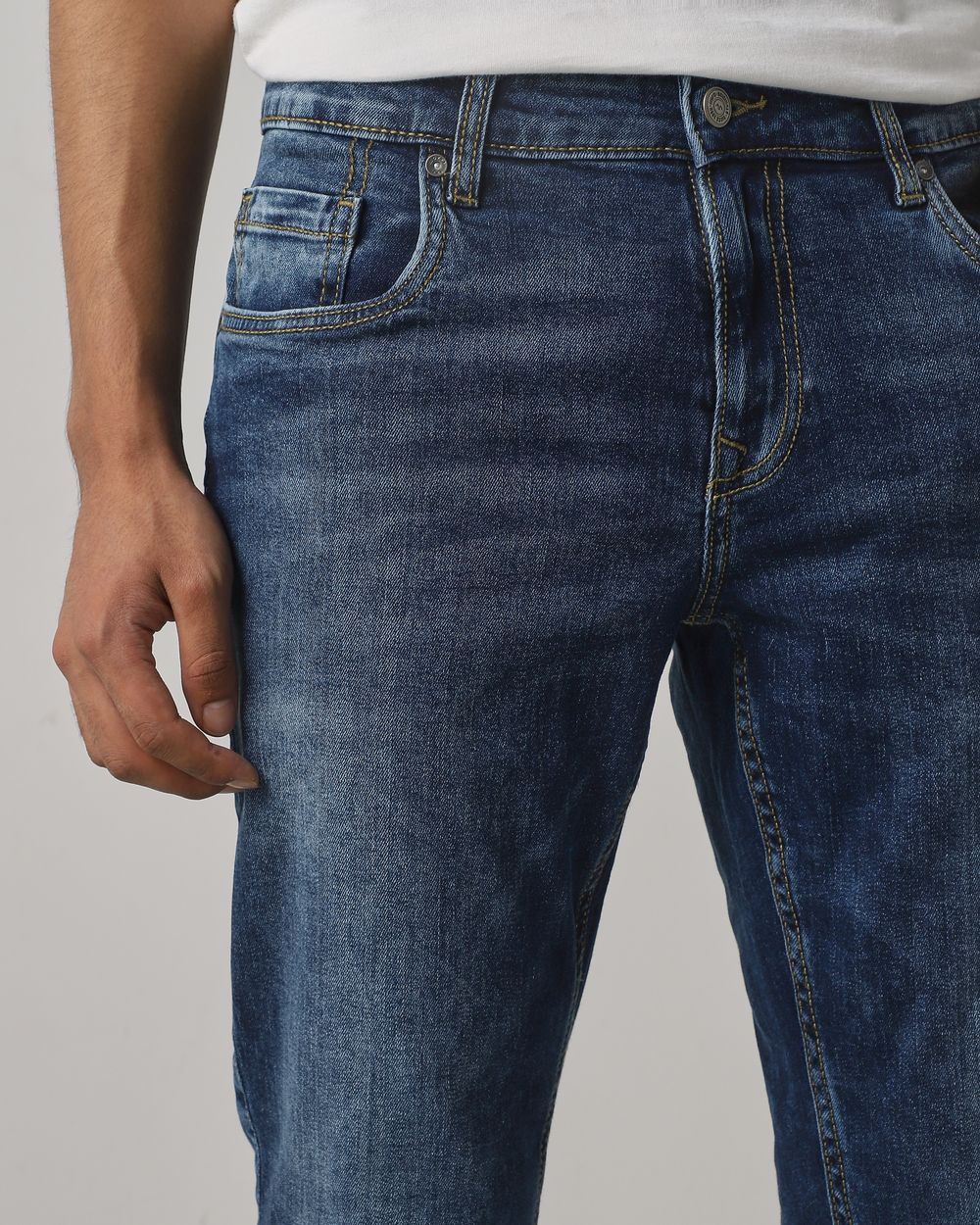 Dark Indigo Blue Ankle Length Original Stretch