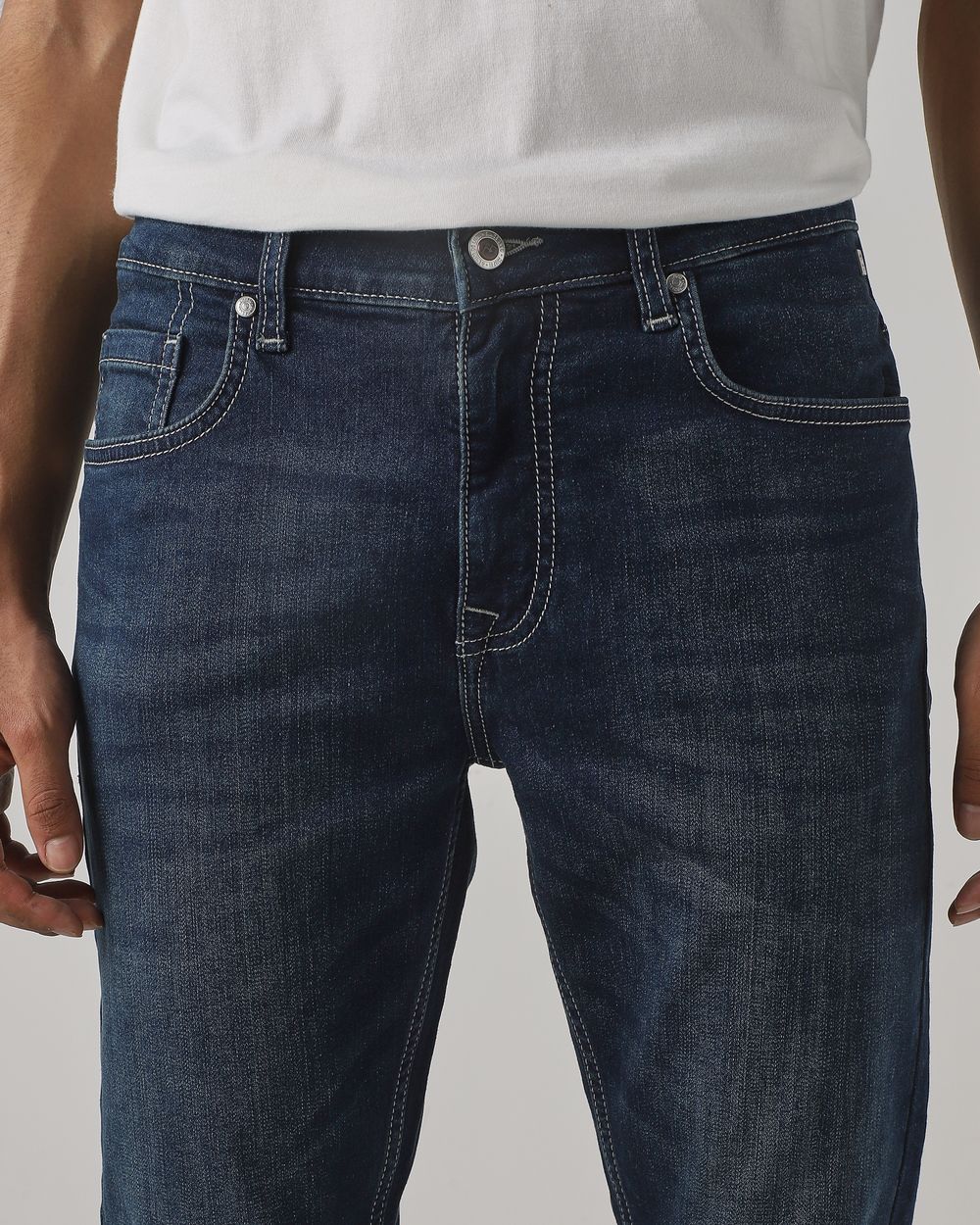 Tinted Ankle Length Denim Deluxe Stretch