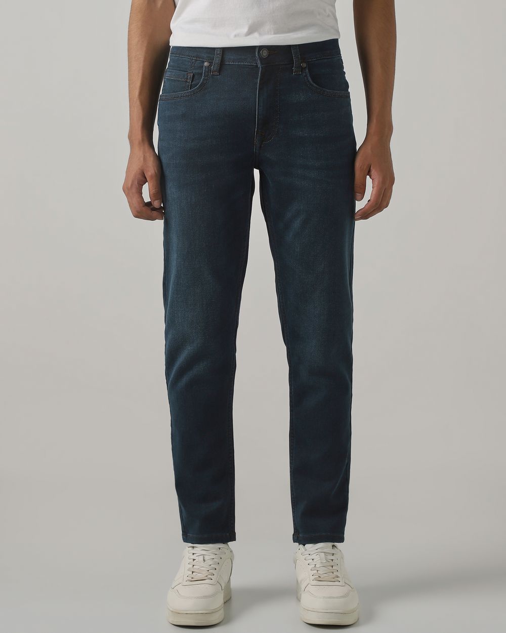 Blue Ankle Length Denim Deluxe Stretch