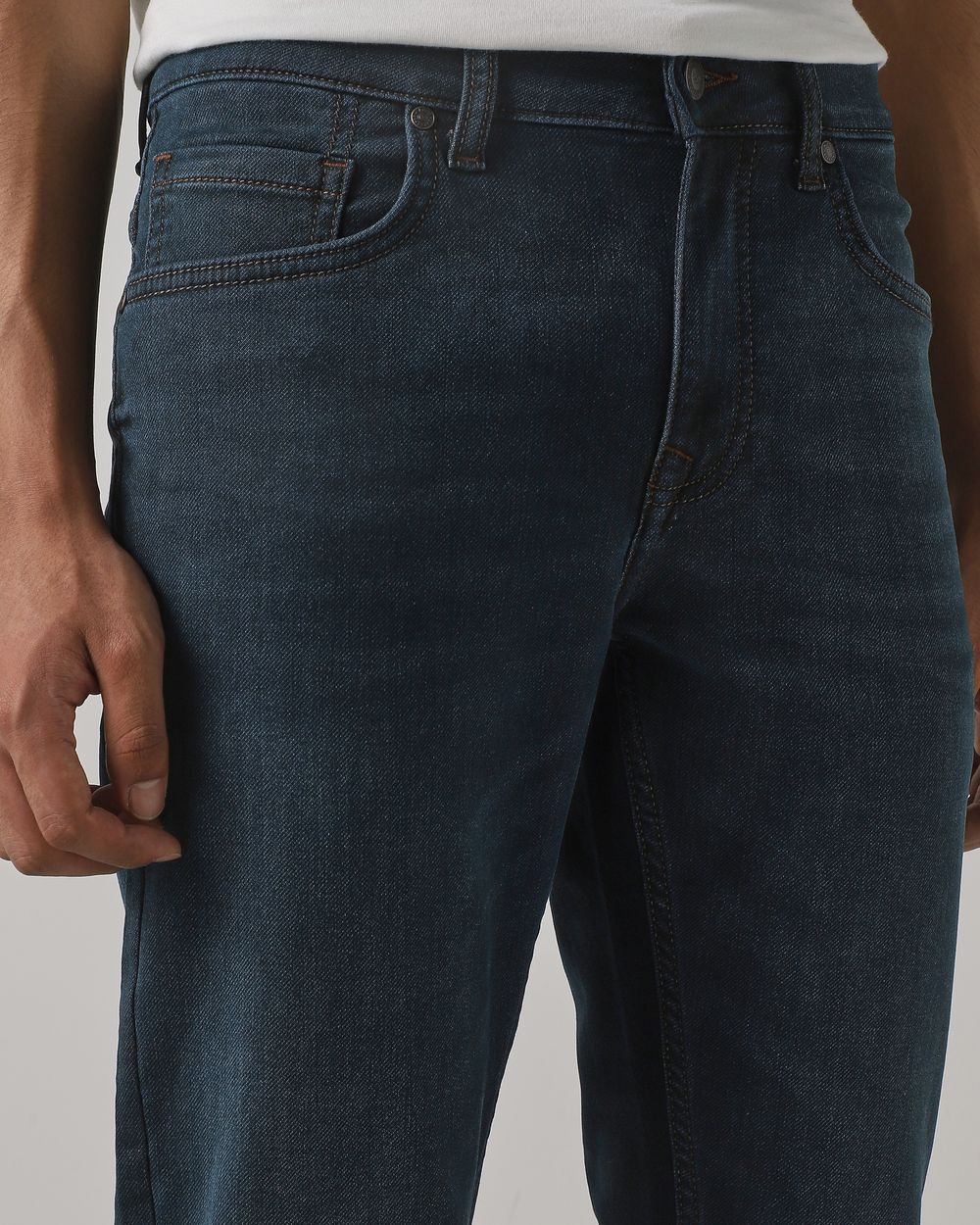 Blue Ankle Length Denim Deluxe Stretch