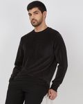 Black Velvet Slim Fit Sweatshirt