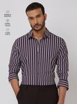 Lilac Bengal Stripe Stretch Slim Fit Casual Shirt