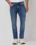 Mid Blue Super Slim Fit Denim Deluxe Stretch Jeans