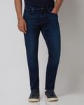 Dark Indigo Blue Skinny Fit Denim Deluxe Stretch Jeans