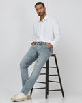 Light Grey Super Slim Fit Denim Deluxe Stretch Jeans