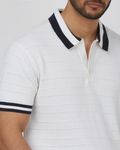 Textured Plain Slim Fit Flatknit Tee