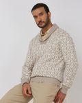 Stone Jacquard Slim Fit Sweater