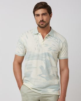 Off White Textured Plain Slim Fit Henley