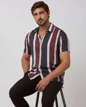 Multi Awning Stripe Slim Fit Casual Shirt