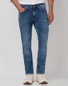 Mid Blue Super Slim Fit Denim Deluxe Stretch Jeans