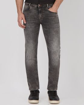 Grey Super Slim Fit Denim Deluxe Stretch Jeans
