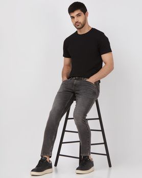 Black Ankle Length Denim Deluxe Stretch Jeans