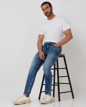 Mid Blue Ankle Length Originals Stretch Jeans
