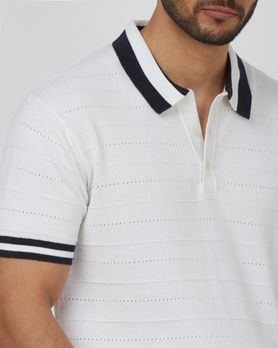 Textured Plain Slim Fit Flatknit Tee