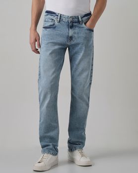 Light Blue Relaxed Straight Fit Original Stretch
