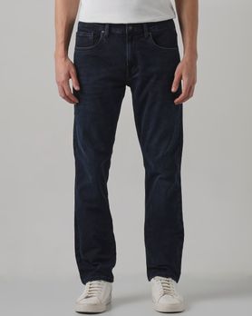 Blue Black Straight Fit Denim Deluxe Stretch