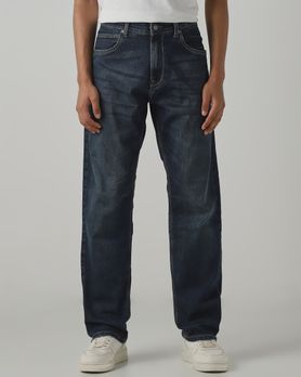 Blue Grey Loose Straight Fit Original Stretch