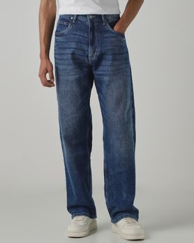 Deep Indigo Blue Ultra Loose Fit Original Stretch