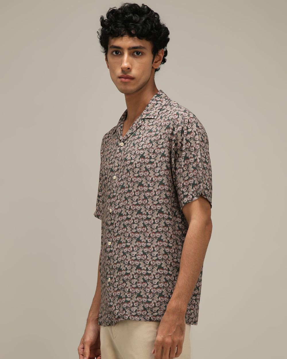 Floral Print Loose Fit Casual Shirt