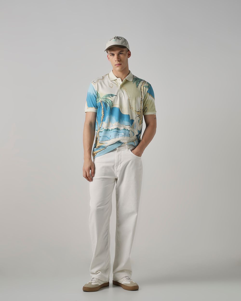 Off White Mumbai Print Regular Fit T-Shirt