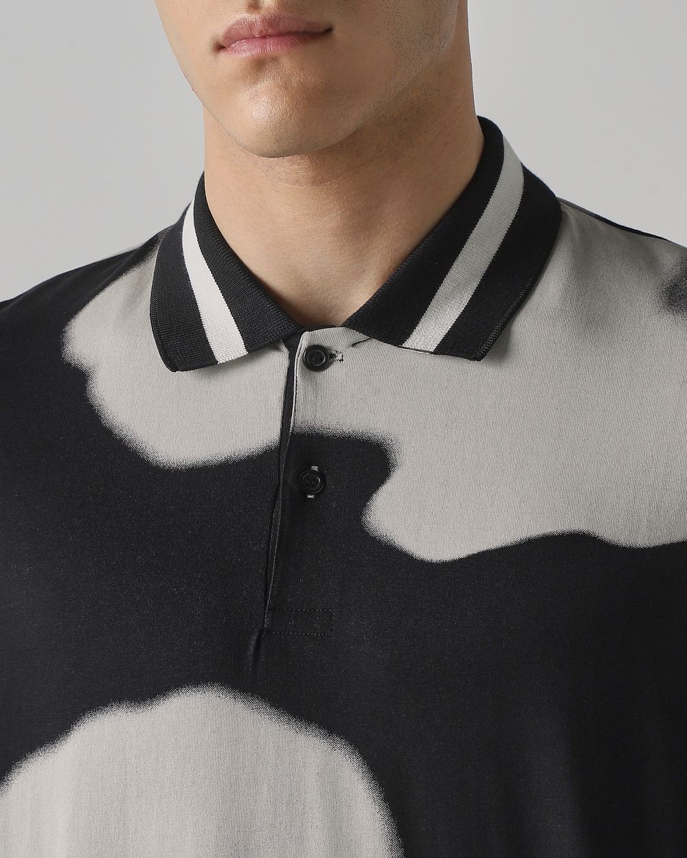 Black Floral Print Regular Fit T-Shirt