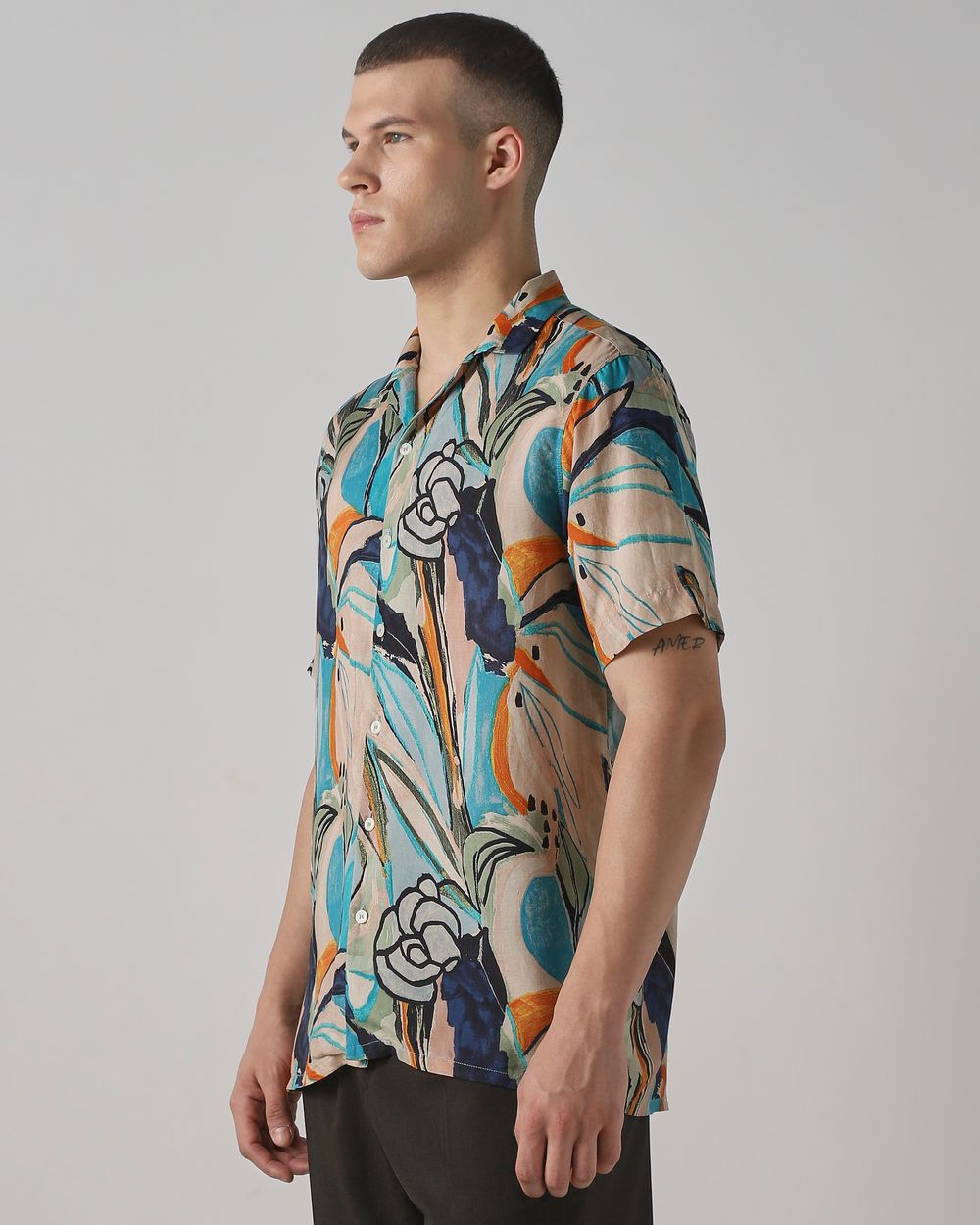Multi Resort Print Relaxed Fit Casual Shirt