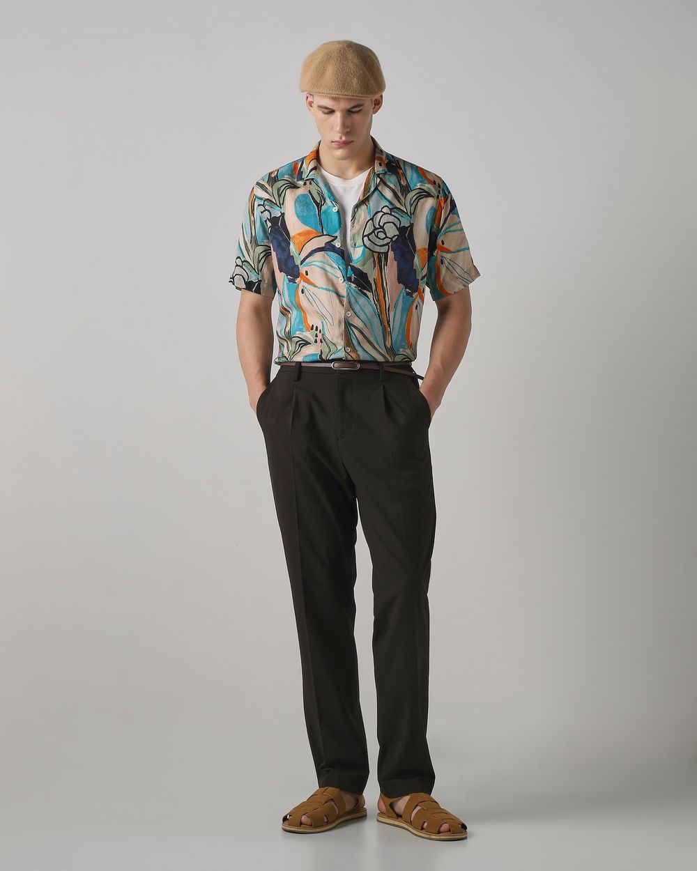 Multi Resort Print Relaxed Fit Casual Shirt