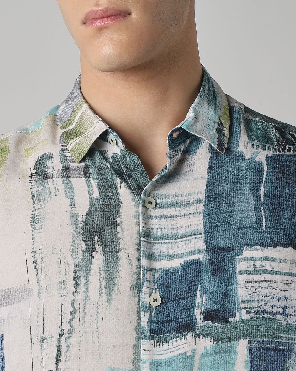 Multicolour Resort Print Slim Fit Casual Shirt
