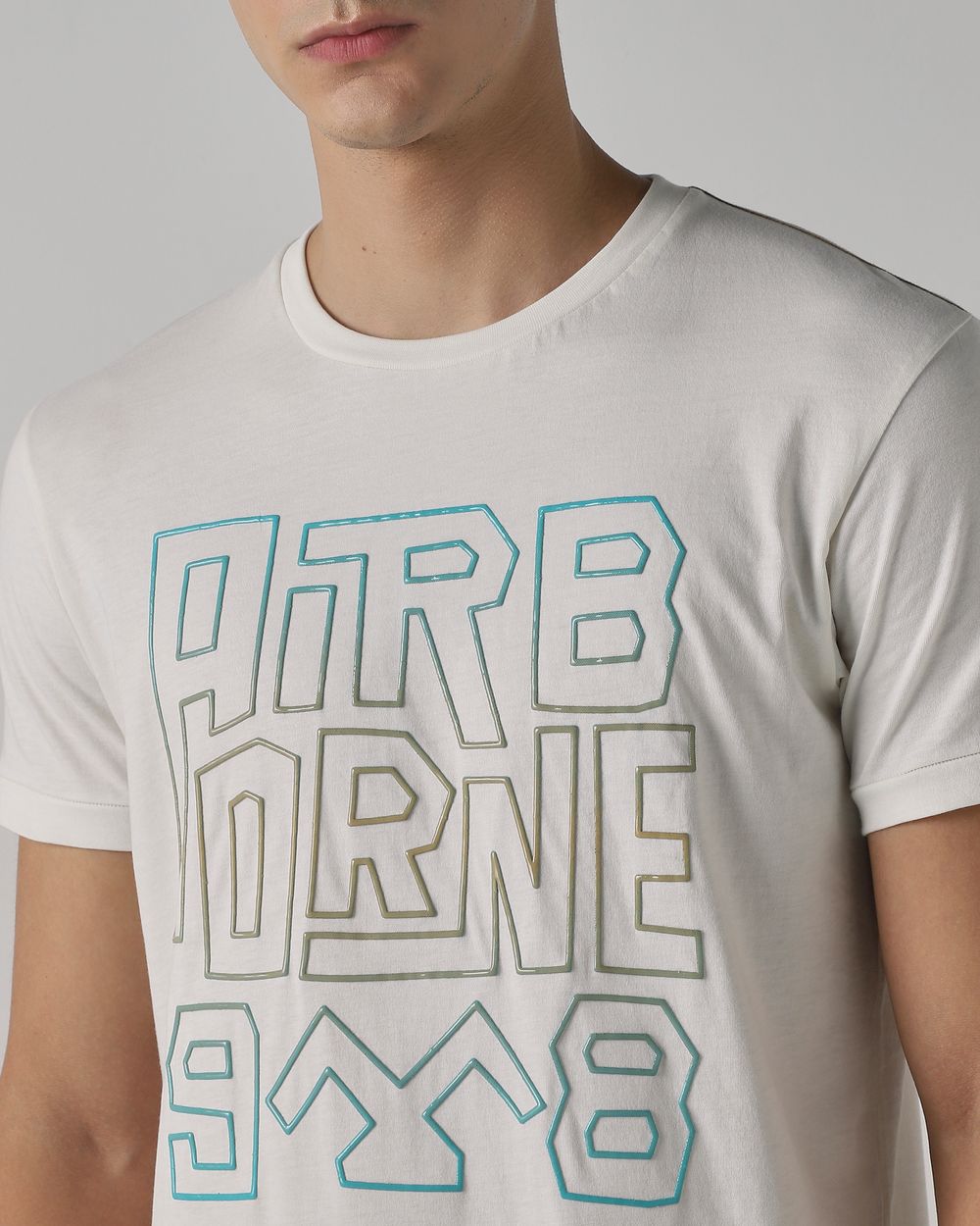 Off White Graphic Plain Slim Fit T-Shirt