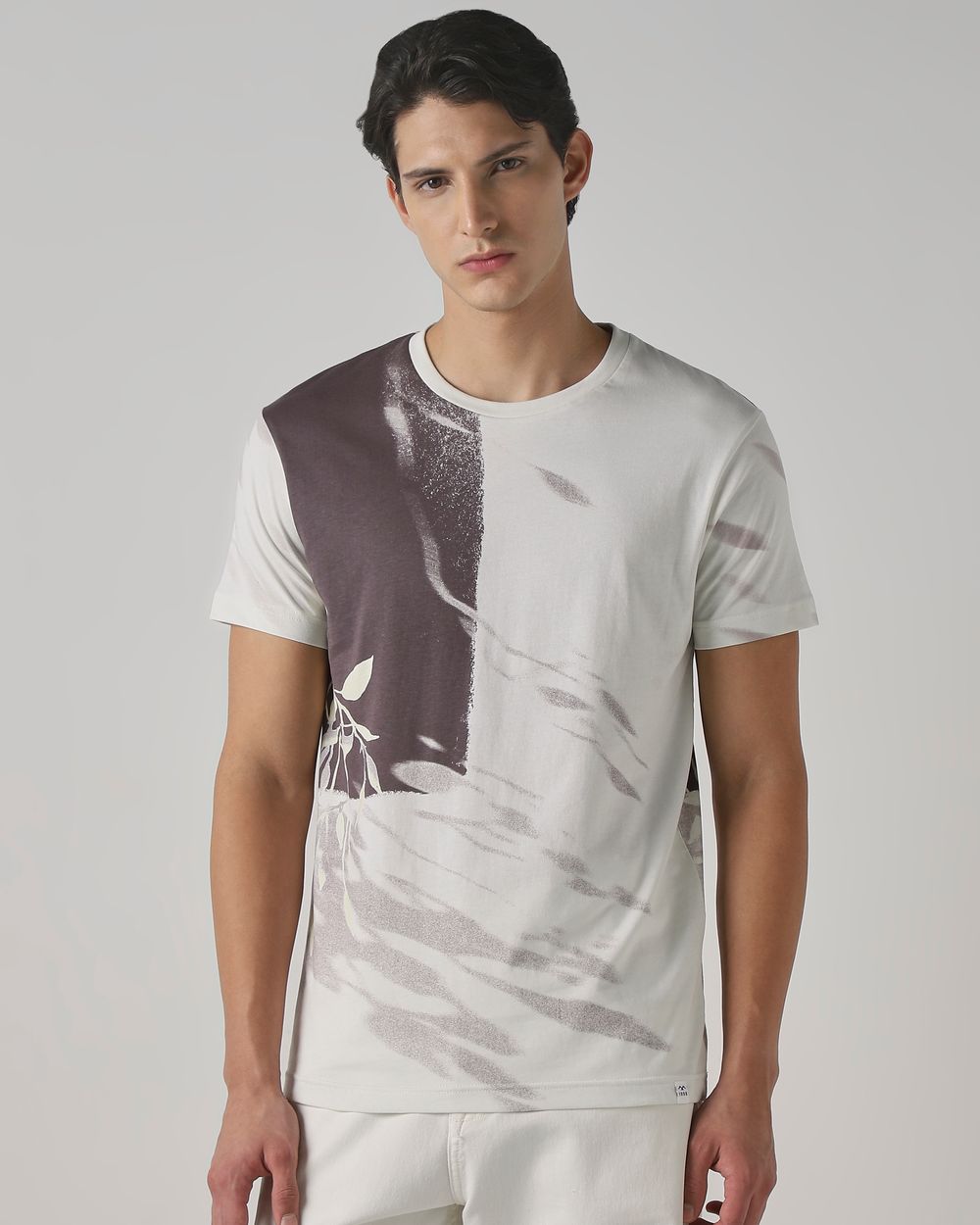 Off White Tonal Print Slim Fit T-Shirt