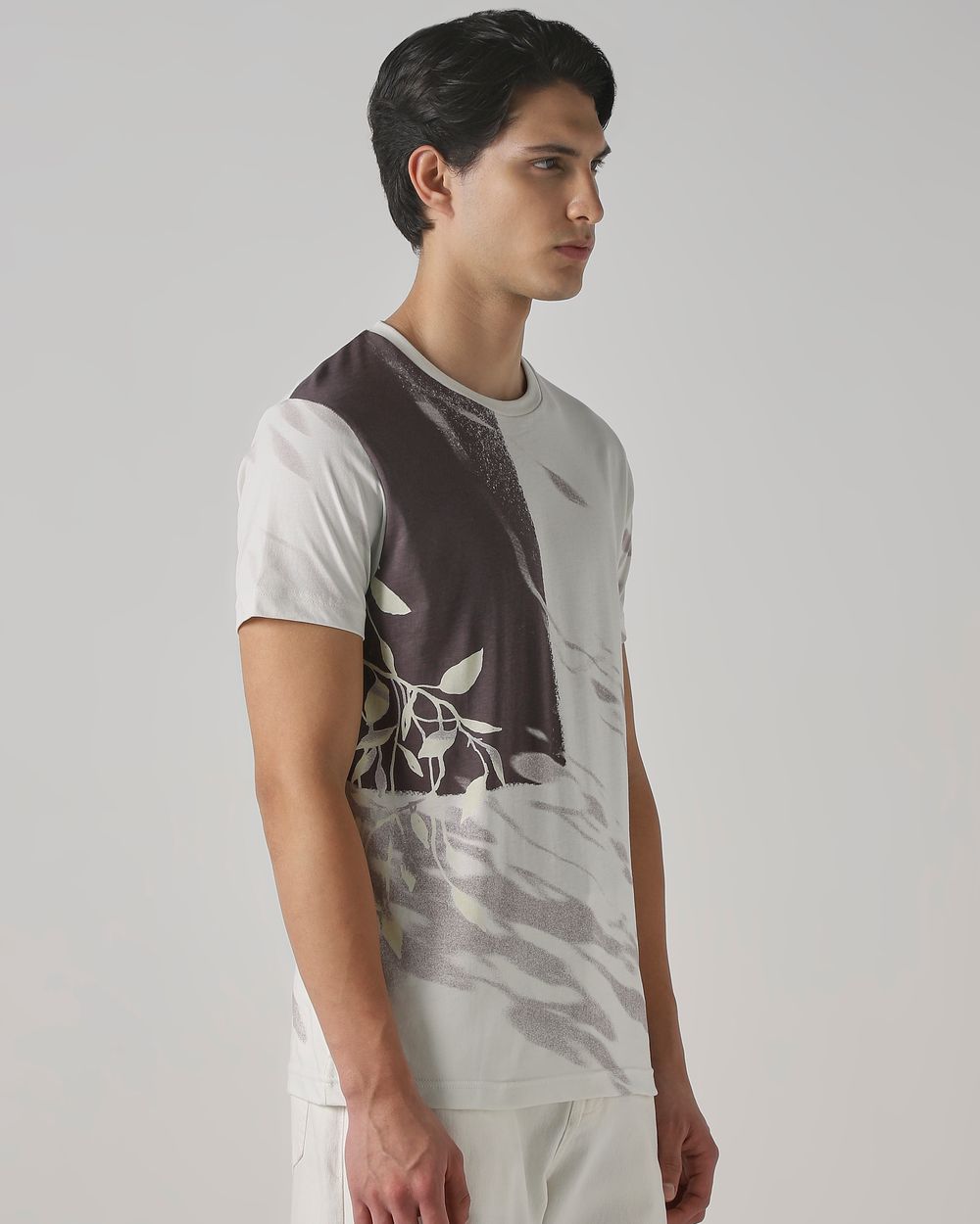 Off White Tonal Print Slim Fit T-Shirt