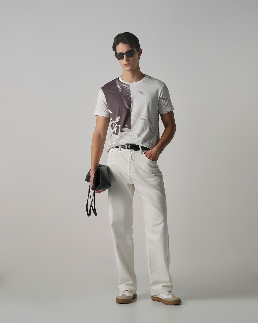 Off White Tonal Print Slim Fit T-Shirt