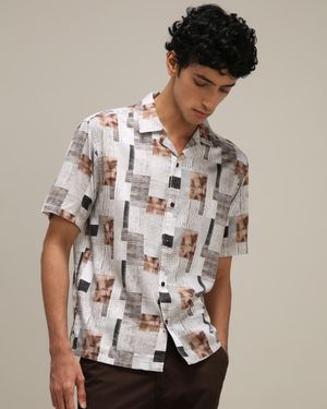 Abstract Print Loose Fit Casual SHIRTS