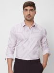 Pastel Pink Digital Print Slim Fit Casual Shirt