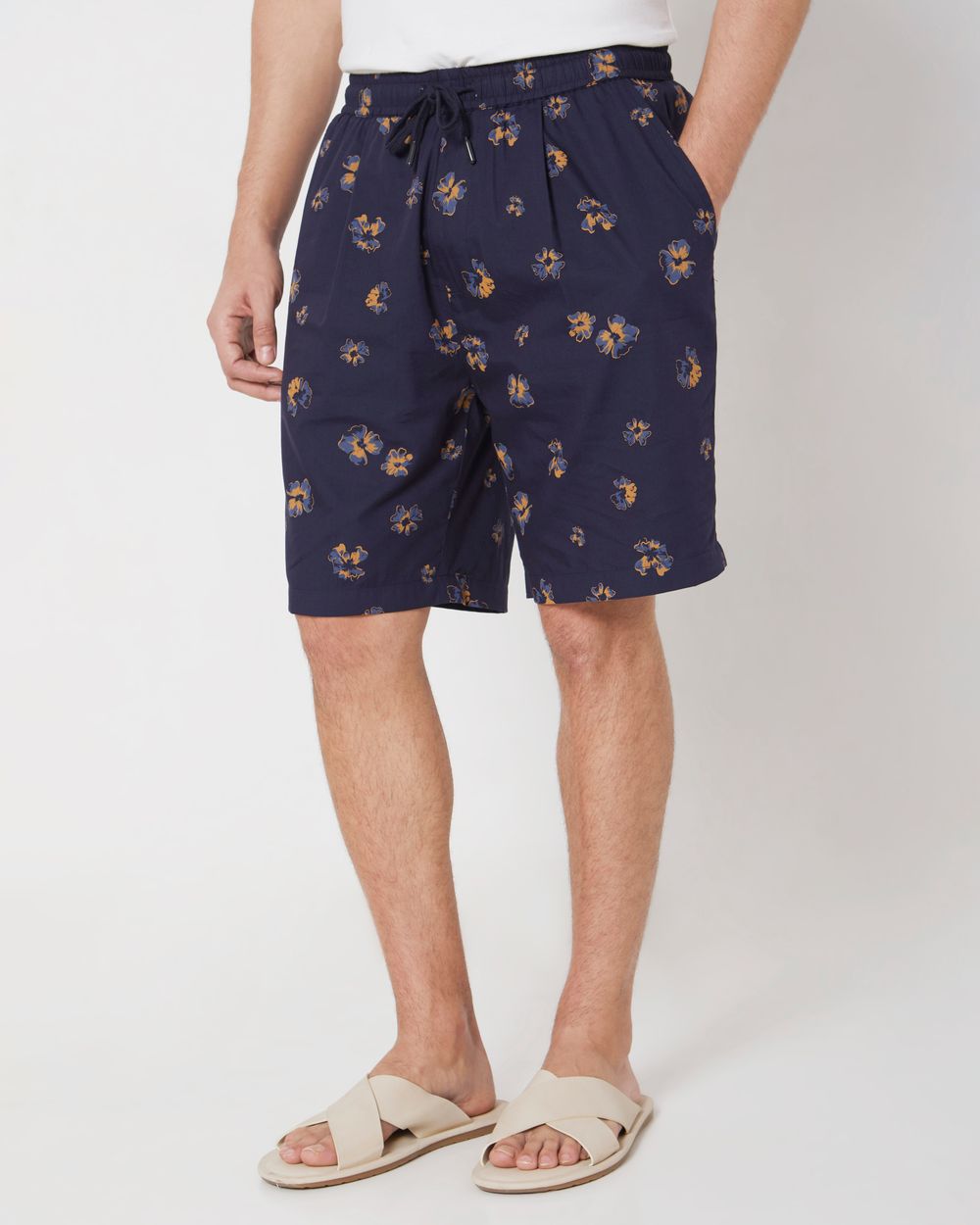 Navy Athleisure Shorts